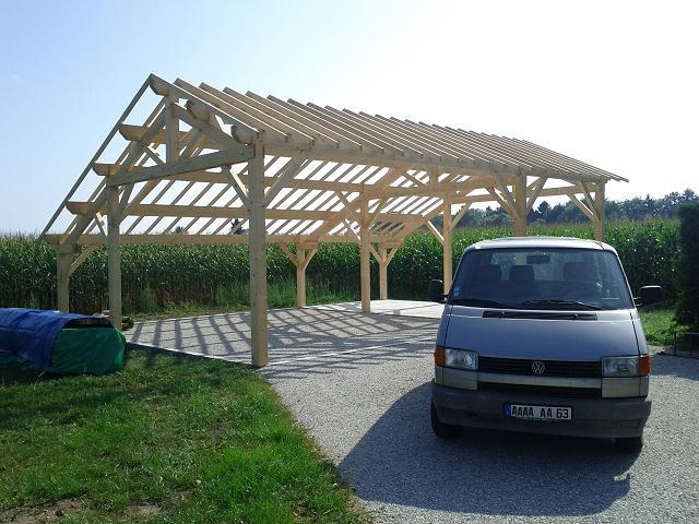 Grand abri voiture 2 pentes